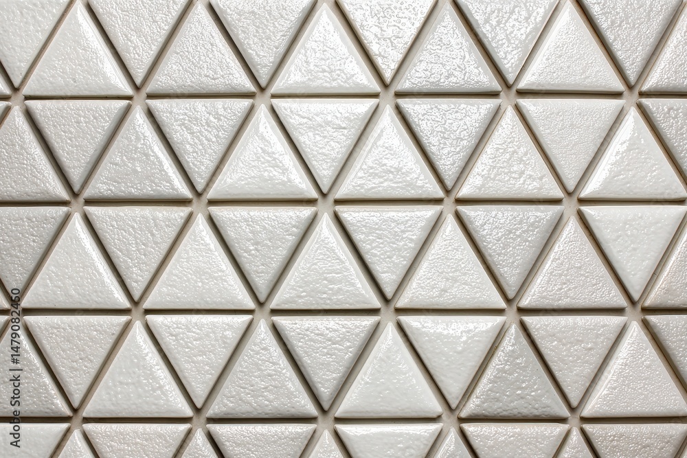 Aufkleber geometric triangle pattern on a light gray surface.