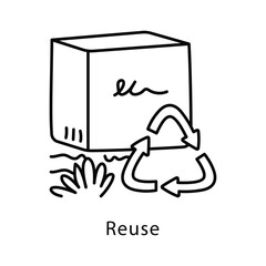 Reuse Vector Outline Style Icon. Eps 10 file