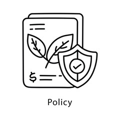 Policy Vector Outline Style Icon. Eps 10 file