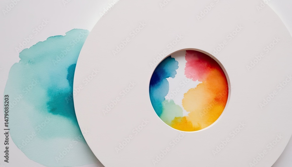 Poster gradient abstract geometric background with rectangle 1