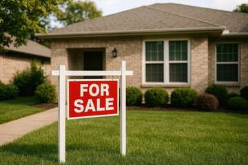Charming home for sale sign