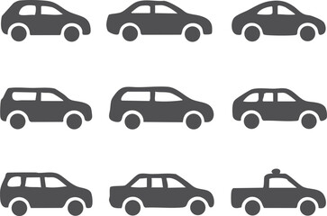 set of cars icons