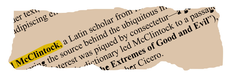 Old Torn Piece Newspaper