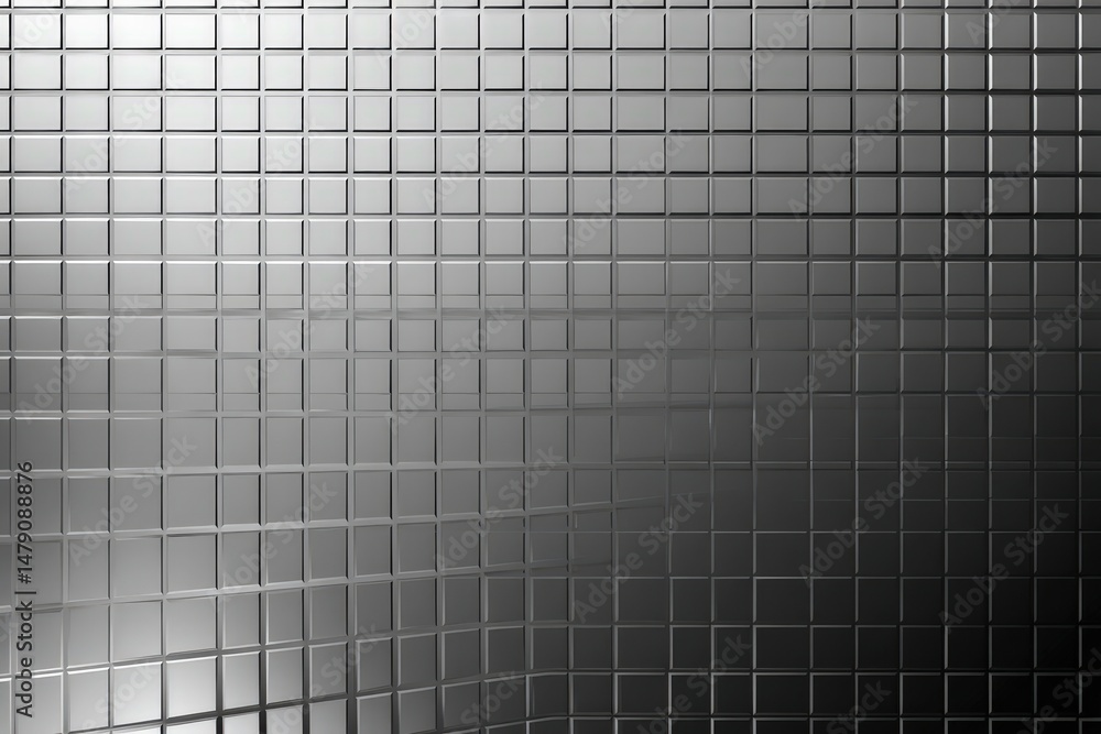 Aufkleber a grayscale pattern of square tiles with subtle shading.