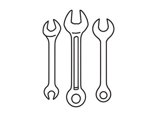 Spanner Line Icon Bundle Minimal Style
