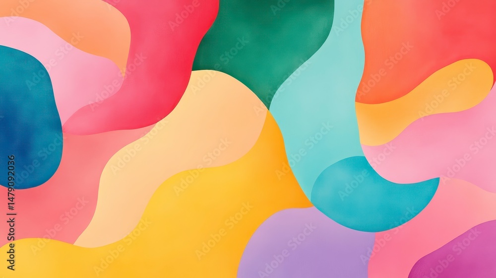 Poster abstract colorful wavy background.