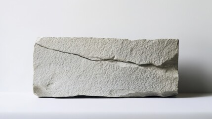 Fototapeta premium Rough, light gray stone block