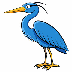 Elegant Blue Heron Vector Design