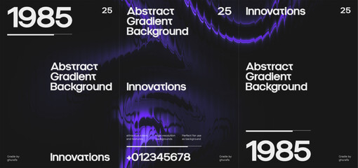 A creative set of modern posters showcasing abstract liquid background in minimalist compositions. Abstract poster template with abstract liquid background design