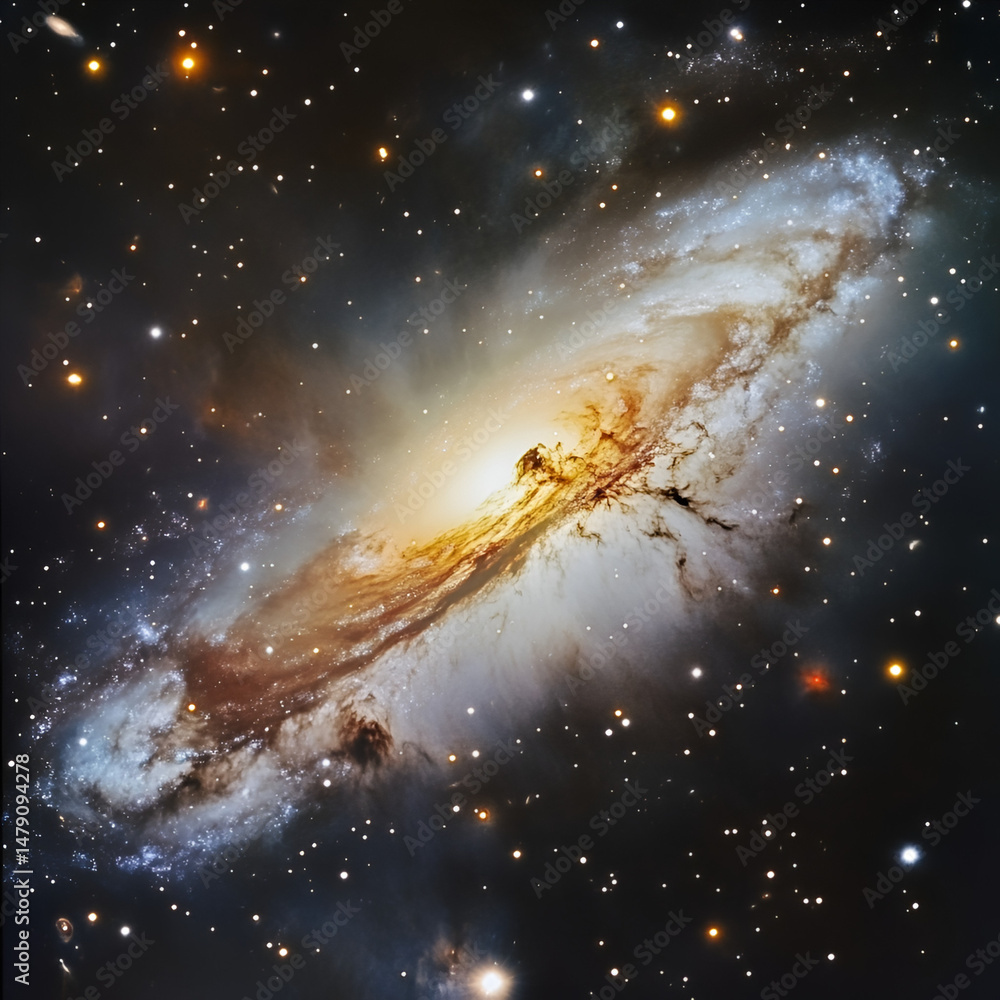 Poster exploring the dark galaxy cosmic canvas celestial wonders space astronomical view dark galaxy with c