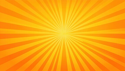 Obraz premium Radiant orange background design with radiating sunburst lines.