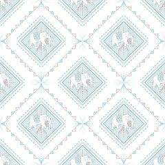 popular elephant pattern in asian style this elephant graphic is fashionable in thailand india and south east asia and this elephant and baby elephant can be for textile industry and any package 