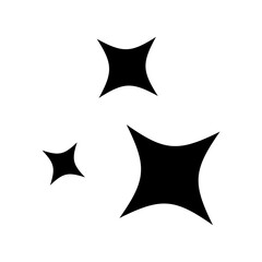 Sparkles icon, shiny AI generate flashes of three cluster star yellow vector illsutration