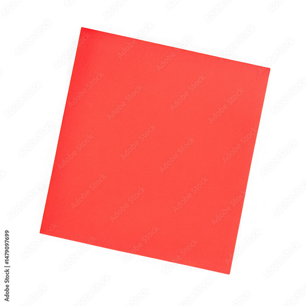Poster red square shape graphic element on transparent background