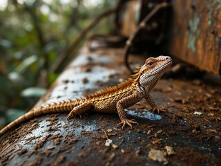 Rusty Florida Surface, Tropical Brown Lizard