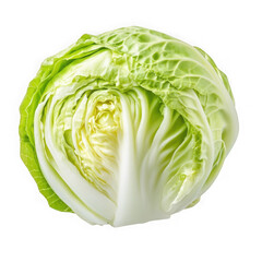 Fototapeta premium Fresh cabbage vegetable close up on transparent background
