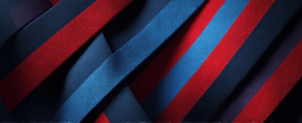 Obraz premium Abstract design with diagonal red and blue stripes
