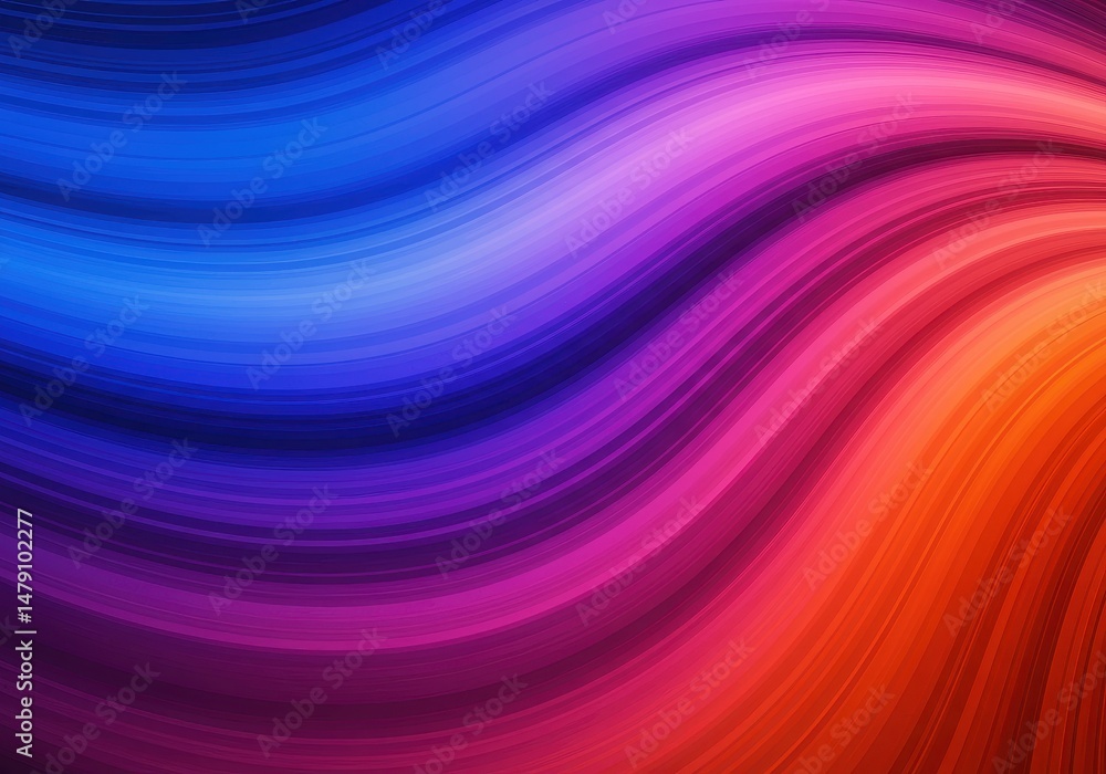 Poster a vibrant abstract background featuring smooth flowing curves of gradient color