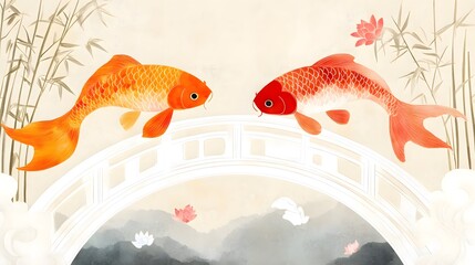 goldfish jumping out of the water