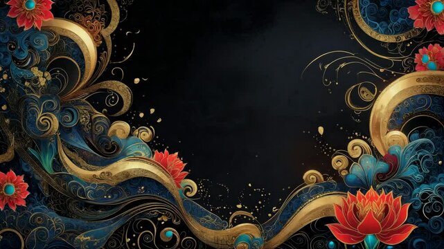 The graphic motion thai style , background video.