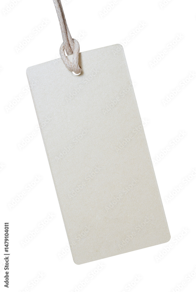 Poster blank price tag with string for mockup