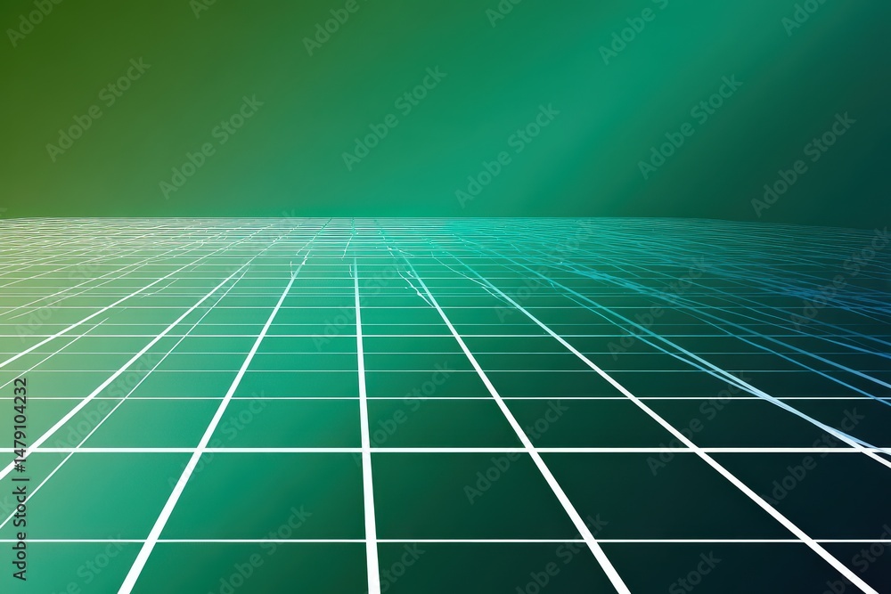 Poster abstract digital grid design with a color gradient.