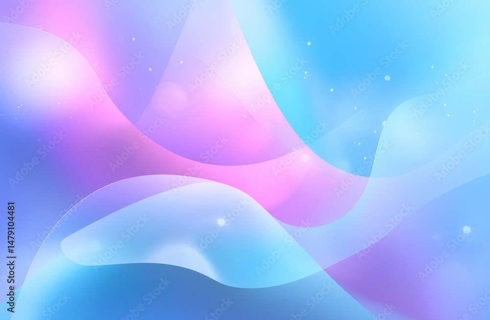 Poster vibrant, abstract image featuring a smooth blend of soft pastel colors and flowing, wave-like shapes