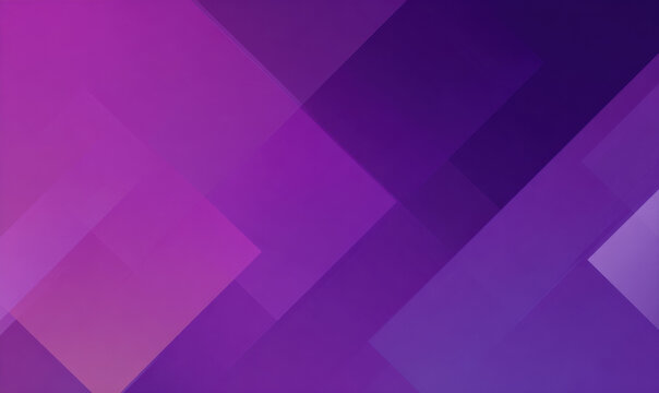 Abstract geometric background with overlapping purple and violet squares creating a dynamic diagonal pattern, ideal for modern presentations or website designs. : Generative AI