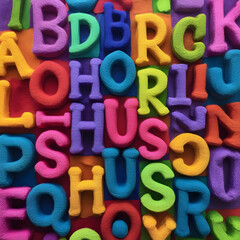 Fototapeta premium English alphabets in many colors