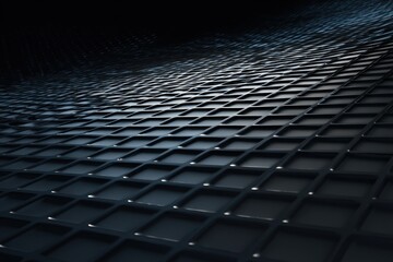 Obraz premium Dark, metallic grid pattern design with light accents.