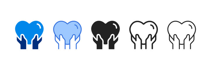 Kindness  Icon Set Multiple Style Vector Illustration 