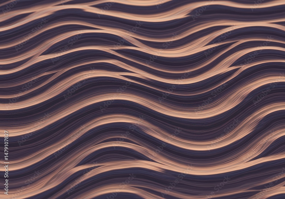 Poster abstract wavy lines create a textured pattern with a smooth gradient effect