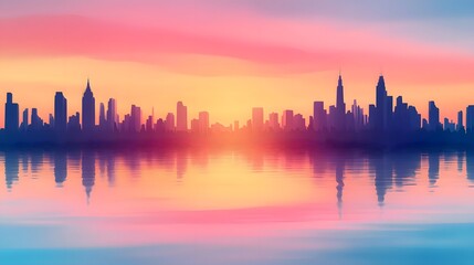 Fototapeta premium sunset in the city