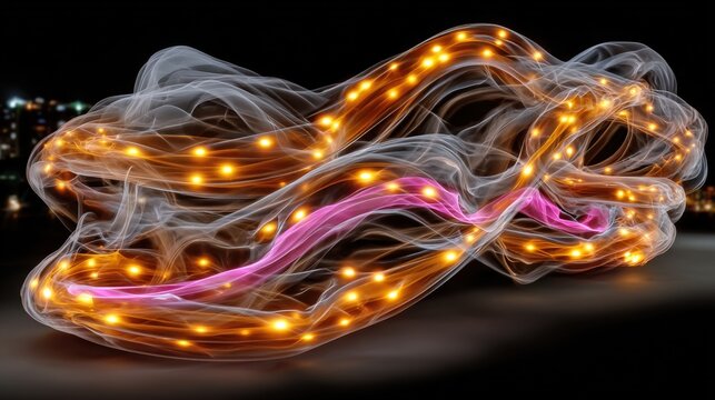 Flow of ideas as abstract light trails