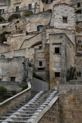 Ancient Stone Houses in Matera, the City of Caves, Basilicata, Italy