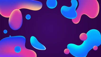 Gradient Fluid  Liquid Shapes Background 