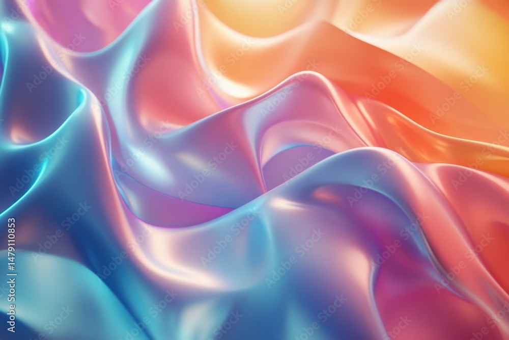 Poster colorful abstract rendering displaying dynamic motion in a fluid background, abstract 3d render, of 