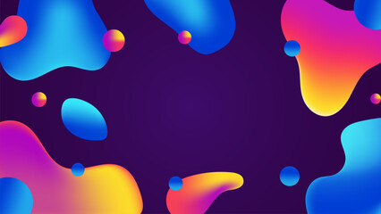 Gradient Fluid  Liquid Shapes Background 