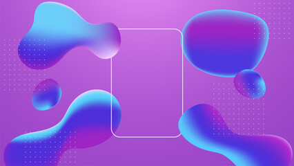 Gradient Fluid  Liquid Shapes Background 