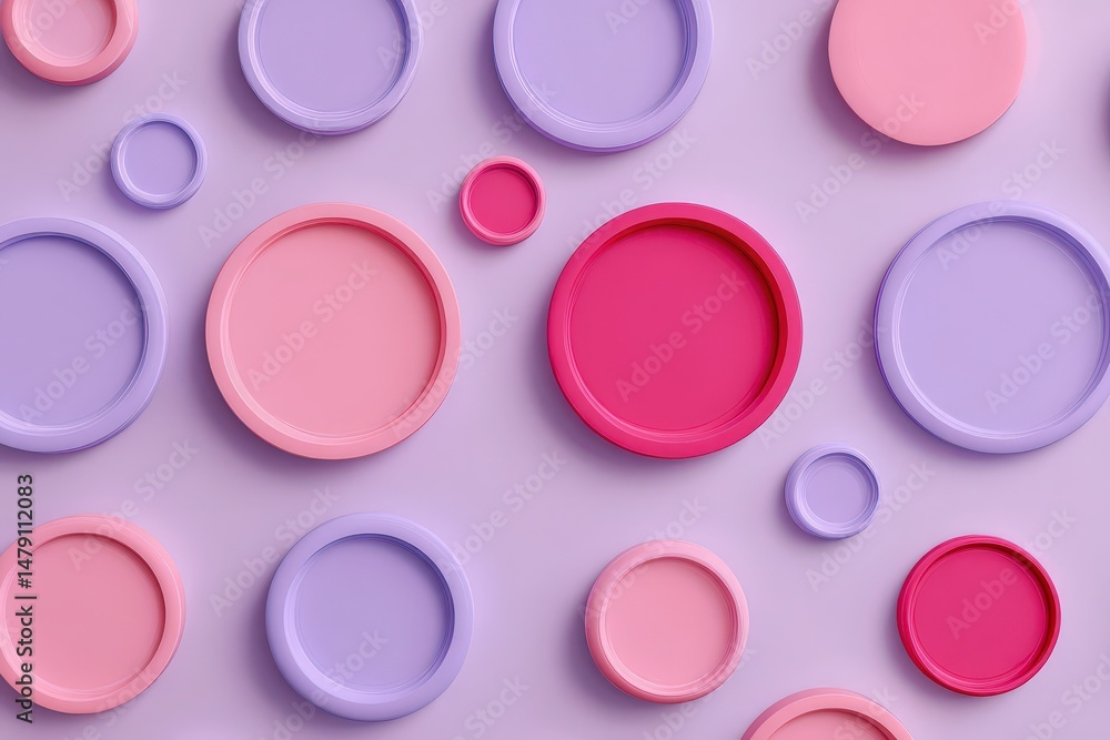 Aufkleber abstract pattern of colorful circular shapes.