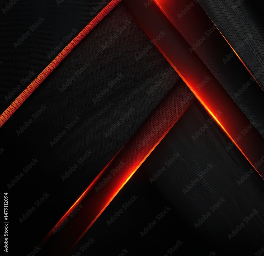 Poster abstract design with diagonal lines and glowing accents.
