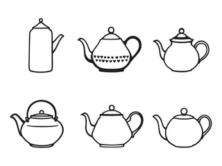 Minimal Teapot Vector Drawing Bundle