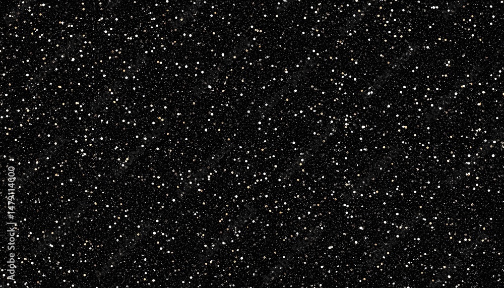 Poster close-up view of a black fabric texture with tiny silver sparkles.