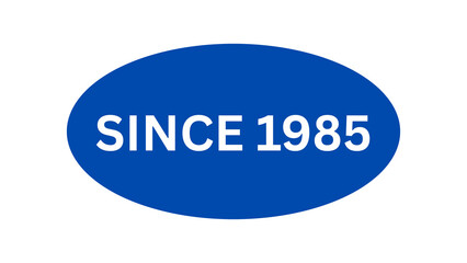 since 1985 sticker vector illustration design