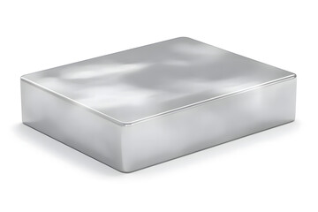 Fototapeta premium Smooth silver rectangular object
