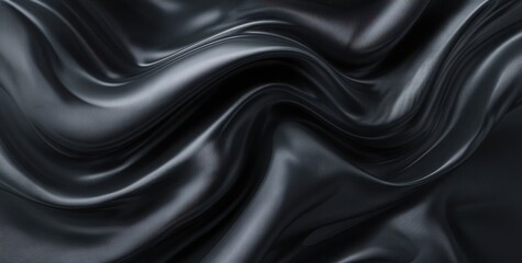 Obraz premium Dark, flowing fabric texture close-up.