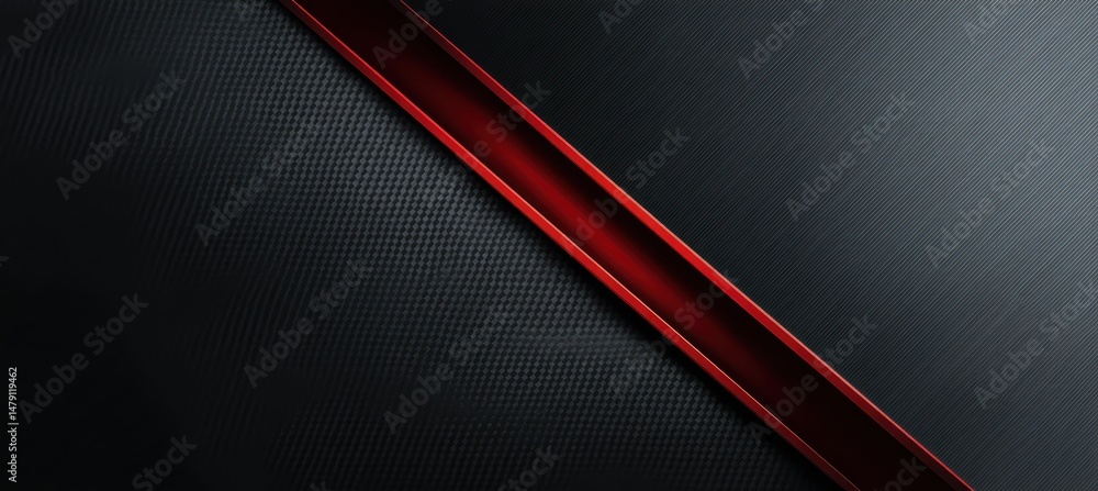 Poster dark background with a diagonal red stripe