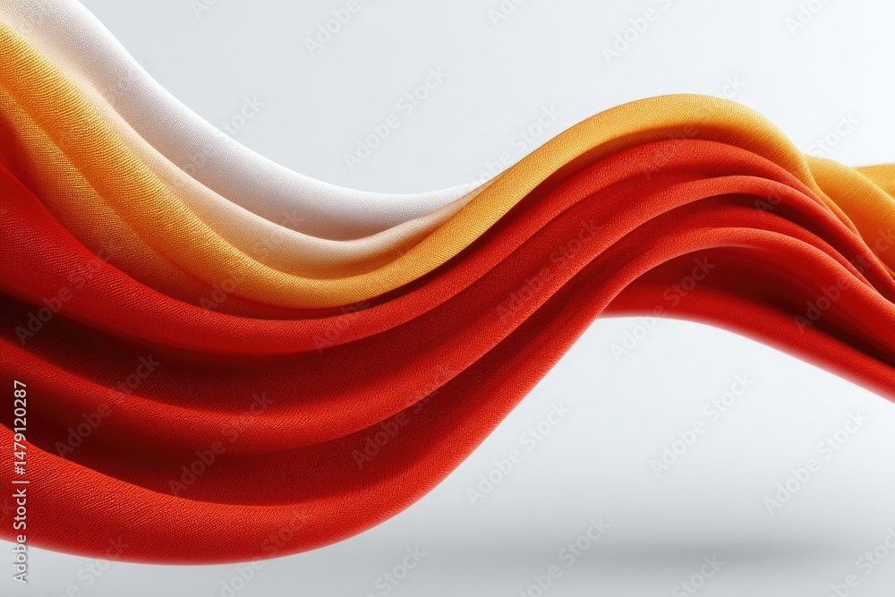 Poster flowing waves of vibrant colors create dynamic and uplifting atm