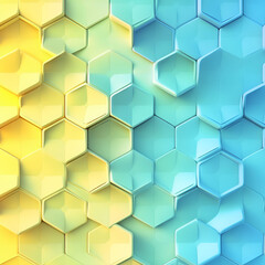 Create dynamic visuals graphic design hexagonal patterns contemporary style digital environment gradient yellow concept
