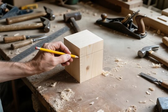 carpenter working hammer concept meter on construction background charpentier travaillant au marteau concept m&egrave;tre sur fond de construction carpintero trabajando martillo concepto